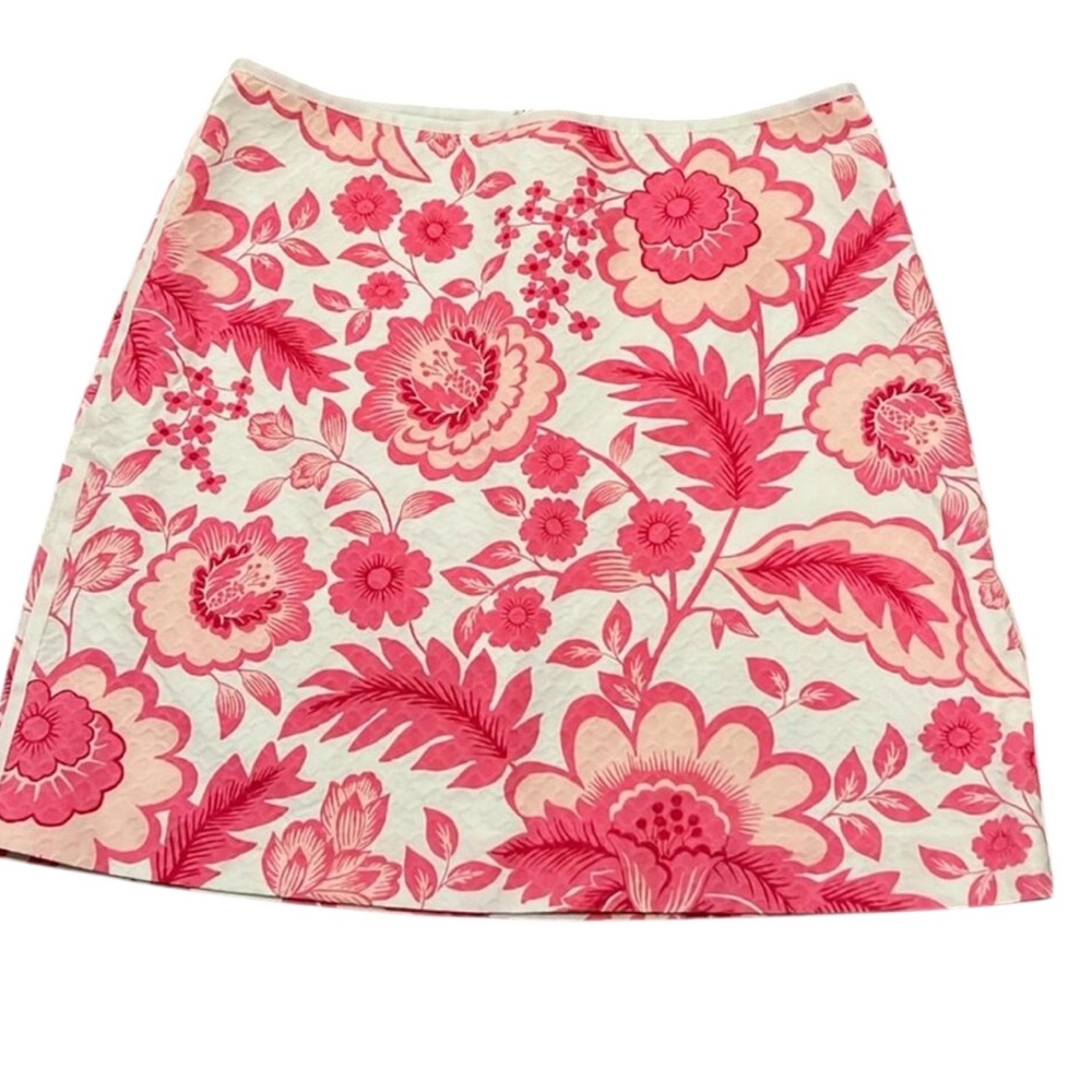 EUC Southern Tide Lined Pink Skirt Mini Size 2 Preppy Summer Garden XS‎ Floral